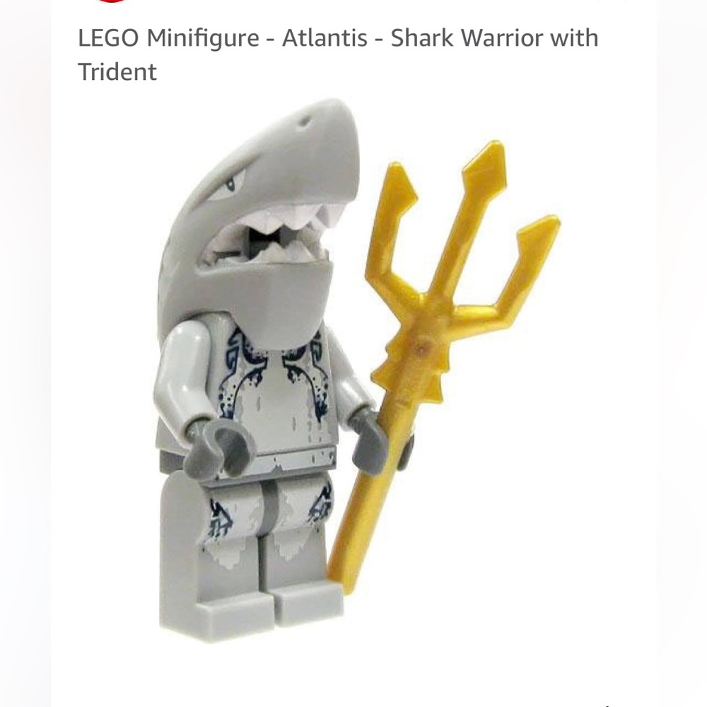 LEGO Atlantis Shark Warrior with Trident Mini figure